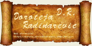 Doroteja Radinarević vizit kartica